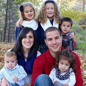 Korey Collins and his wife Stacey (Simjian, ’06) have five children ranging from ages 1 through 8—Natalya, Gianna, Korey, Mariah and Kameron.