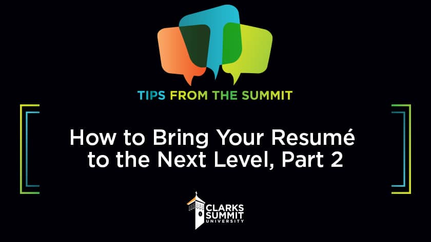 Resume tips, part 2